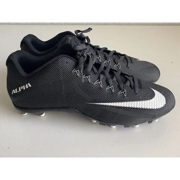 Nike Men's SIZE 15 Alpha Pro 2 TD Black Football Cleats 719930-010 - Picture 4 of 11